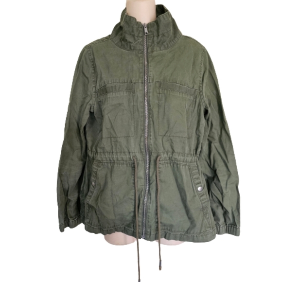 Old Navy Green Twill Field Utility Jacket Size Women's Medium - Picture 2 of 9